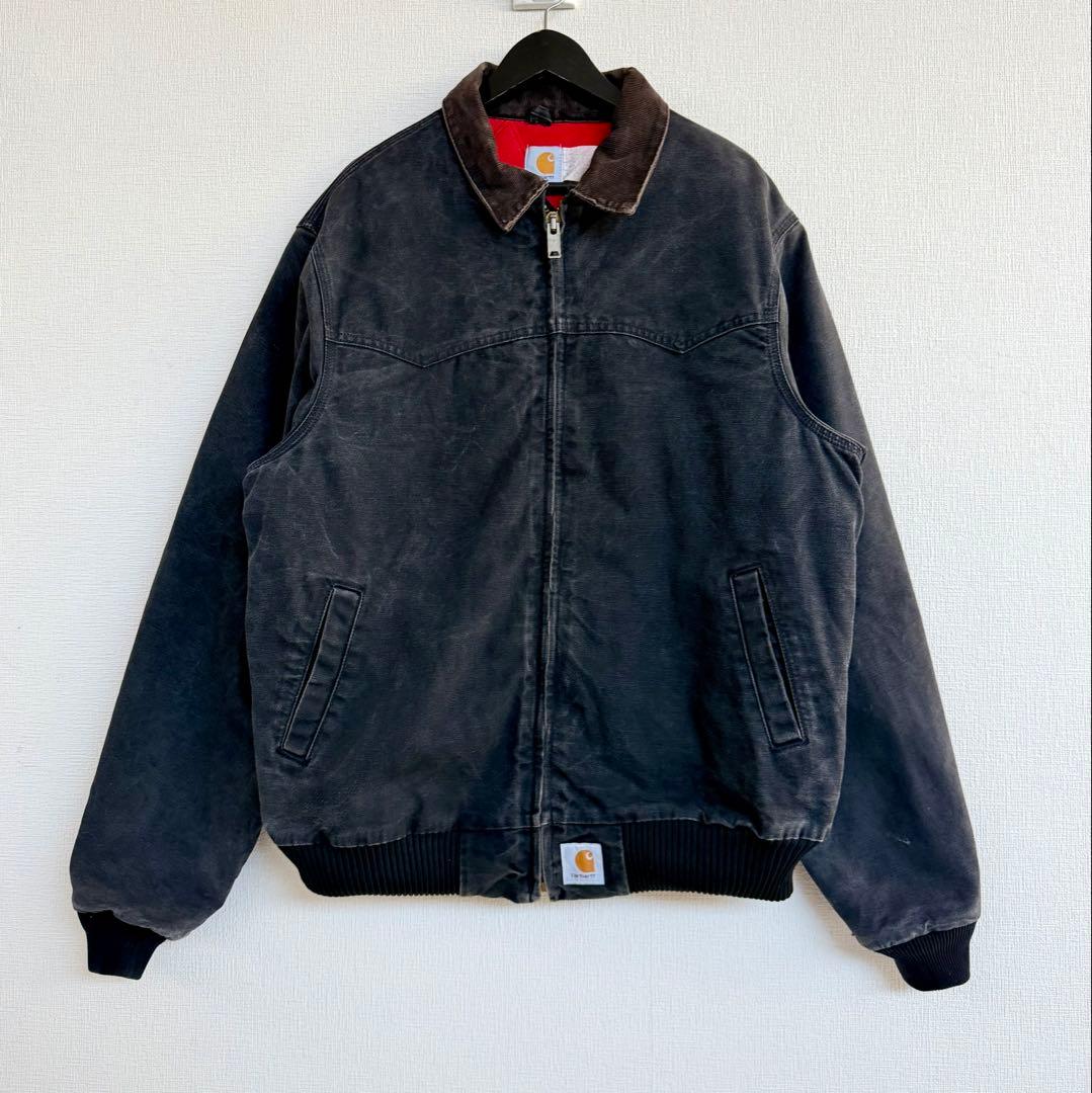 超超スペシャル 80s カーハート サンタフェジャケット ブラック XL 黒