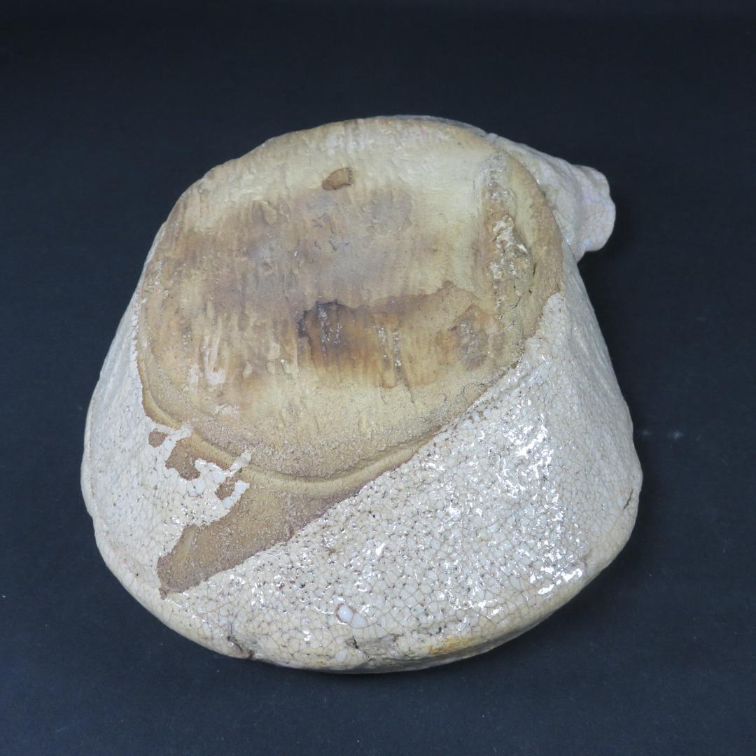 大片口 酒器 志野 水盤 花器 花入 盆 皿 窯傷 手びねり