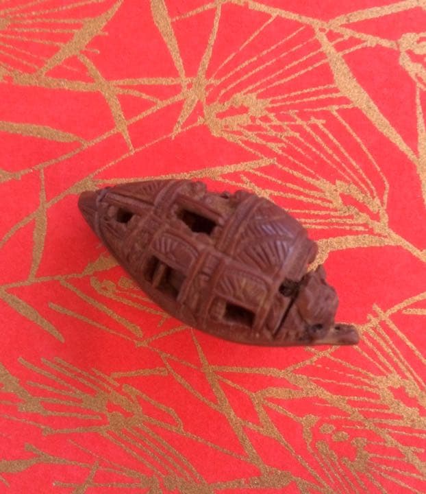 核彫刻　赤壁の賦　中国美術　 核彫刻   赤壁賦    珍品