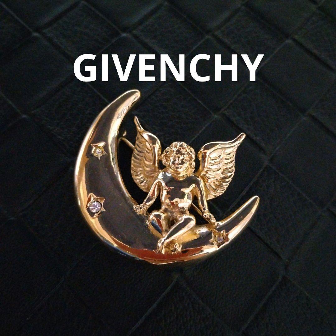 GIVENCHY　ヴィンテージブローチ　エンジェル　月