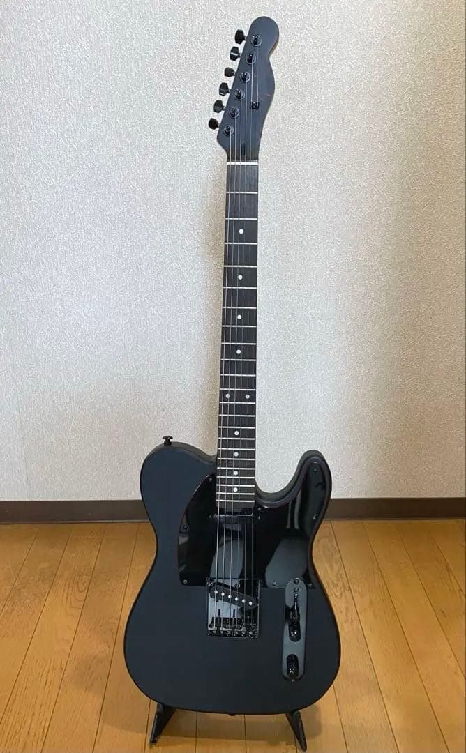 訳ありジャンク扱い※テレキャスター風 ノーブランドエレキギター マットブラック
