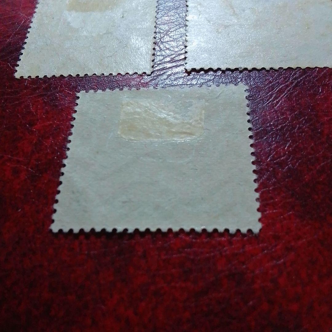 銭単位切手　昭和11年　関東局始政30年記念　3種完　ヒンジあり　8500円