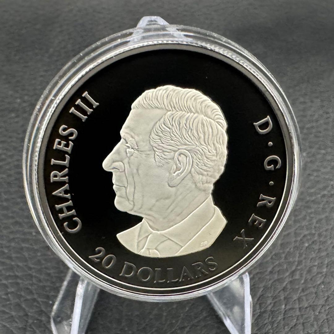 カナダ エレガントメイプルリーフ 銀貨 ブラックロジウム 艶消しプルーフ 保証書