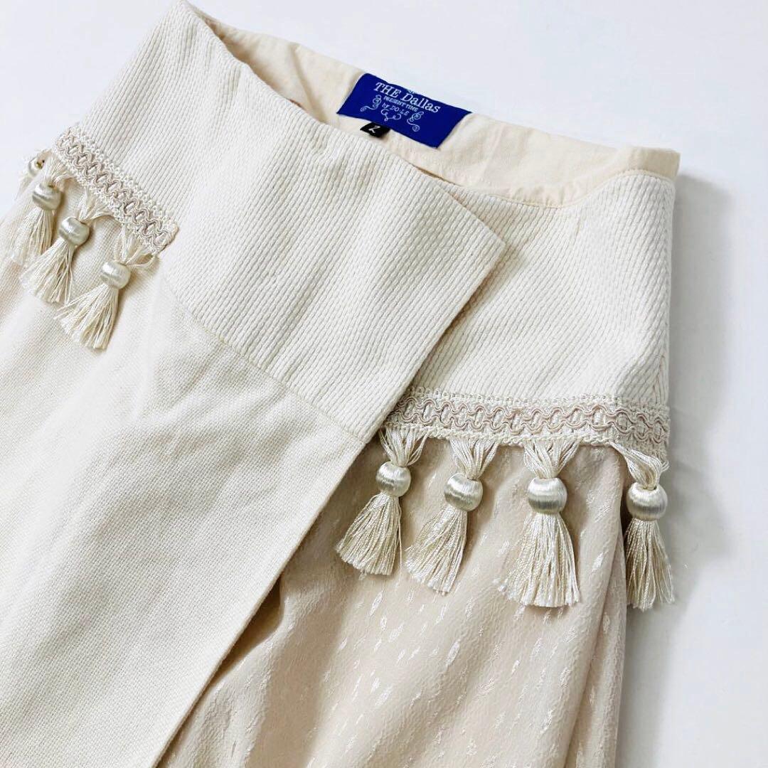 THE Dallas ザダラス フミエタナカ タッセル フリンジ 巻きスカート