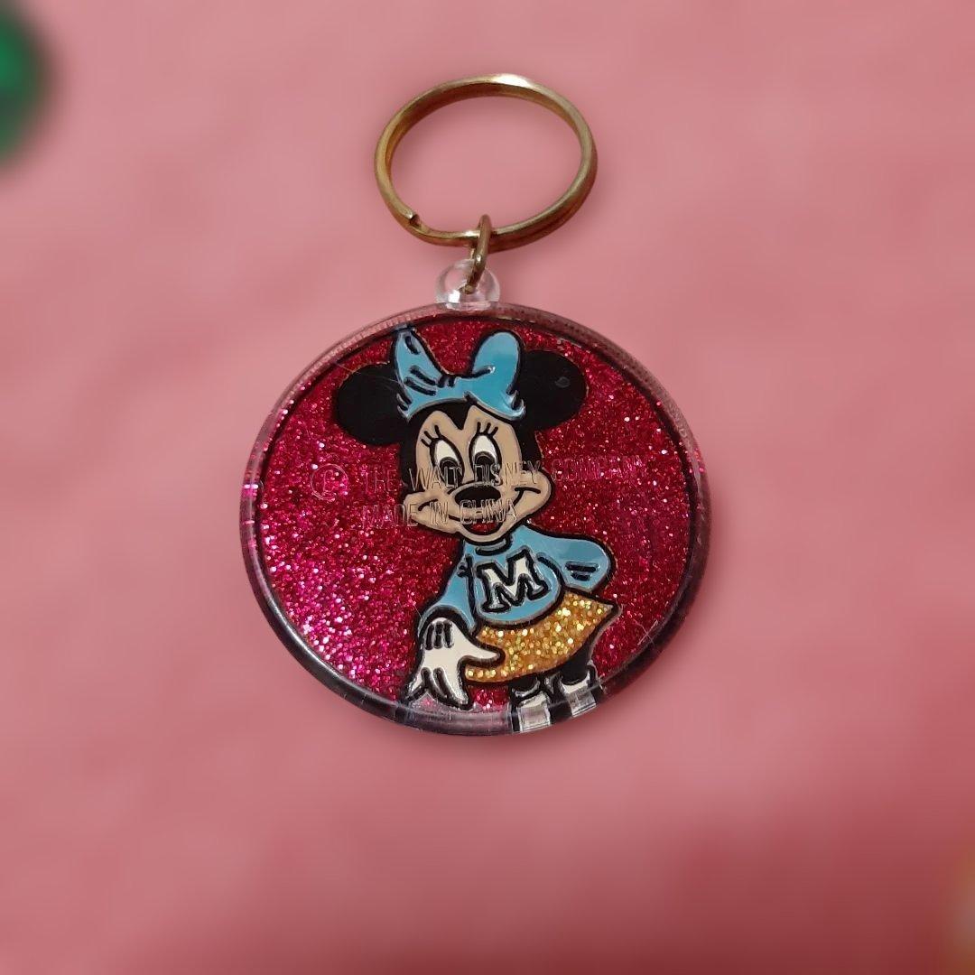 未使用6個ヴィンテージDisney◆ミッキー・ミニー・ドナルドダックキーホルダー