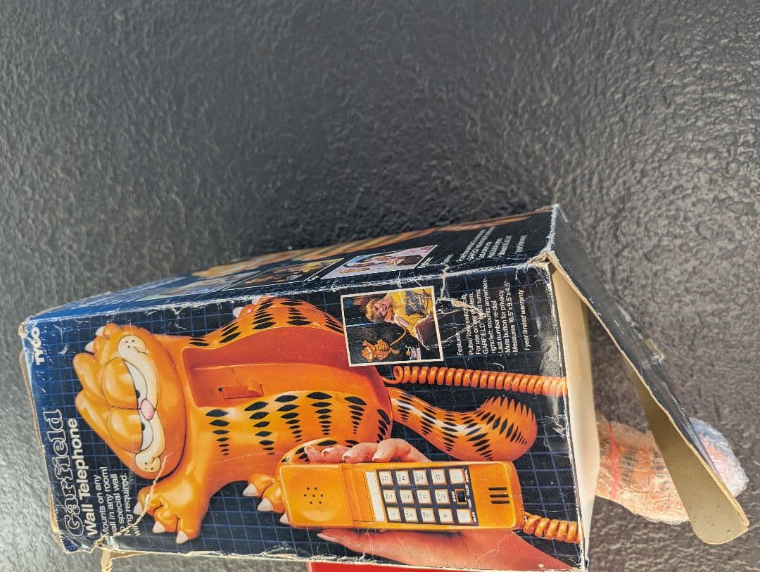 【ガーフィルド、超レア壁掛け電話機(ジャンク品)】1981 米国買付け 中古美品