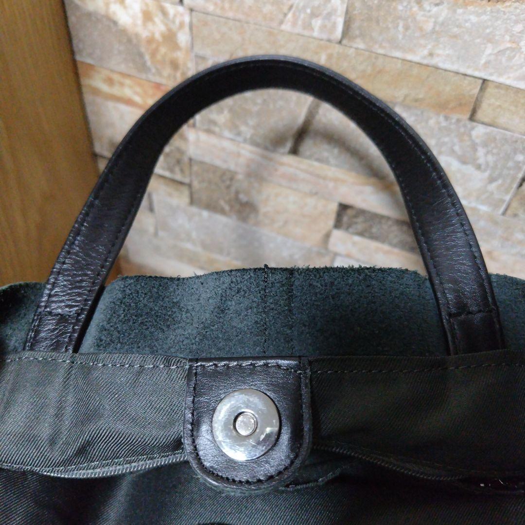 【美品】イアパピヨネ センターポイントトートバッグS 本革 ブラック