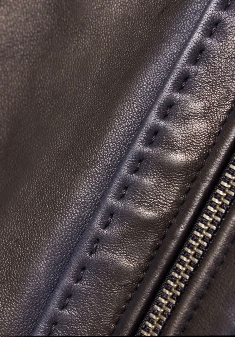 新品　C DIEM シープレザーグラデーションハリントンジャケット　ブルゾン　L