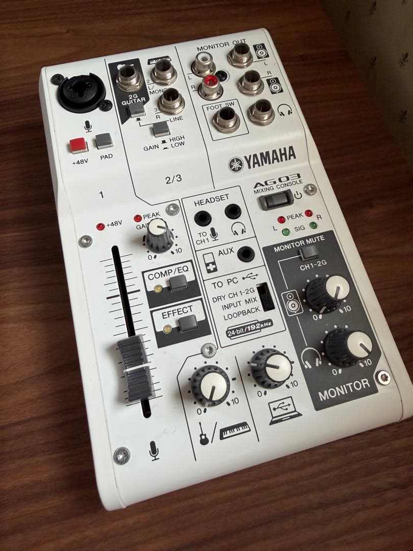 AG03 ライブストリーミングミキサー インターフェース