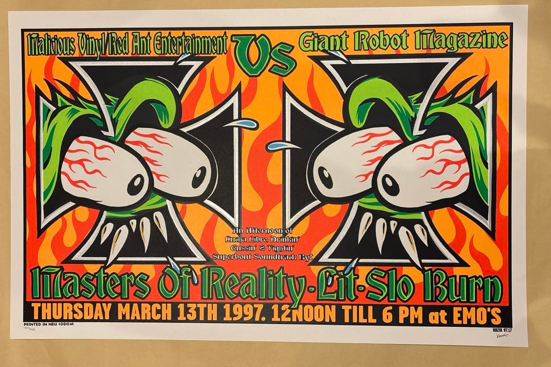 KOZIK Masters of reality シルクスクリーンポスター
