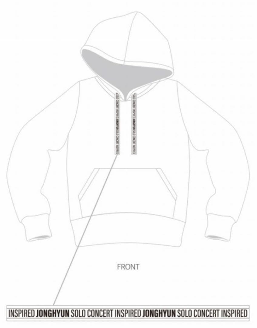 SHINee ジョンヒョン INSPIRED フーディ WHITE
