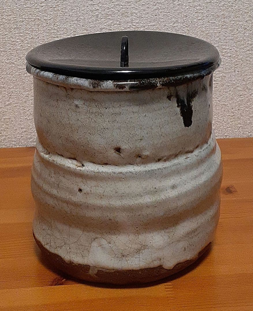 惺斎書付　斑唐津　水指　共箱　茶道具