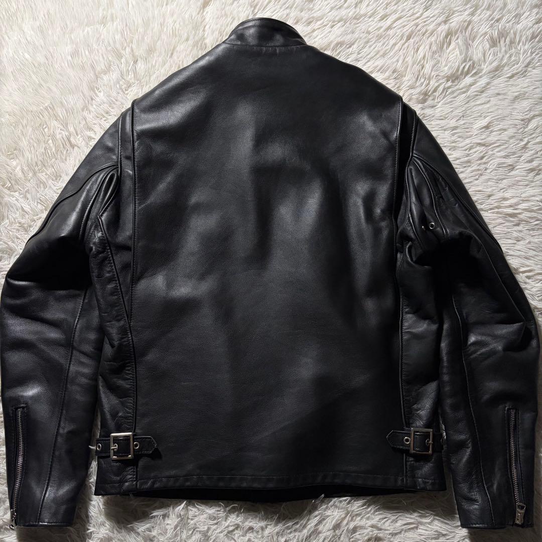 【美品/新型】schott ライダースジャケット　641 本革　黒　米国製　40