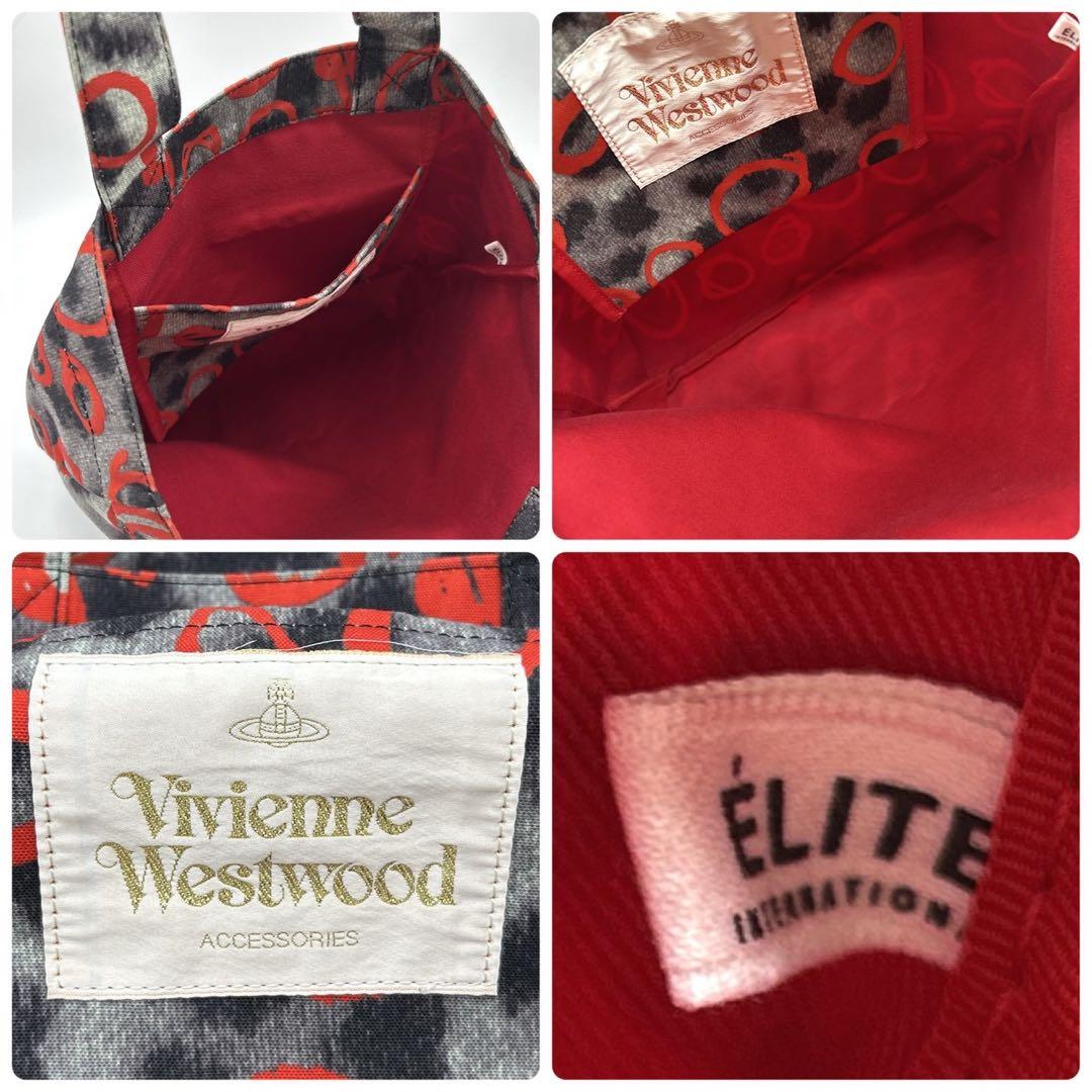 Vivienne Westwood レオパード トート オーブチャーム 赤 ロゴ