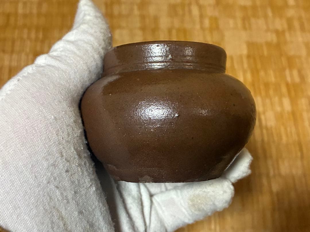 茶道具セット 金色と茶色 仕覆 茶入 木箱入