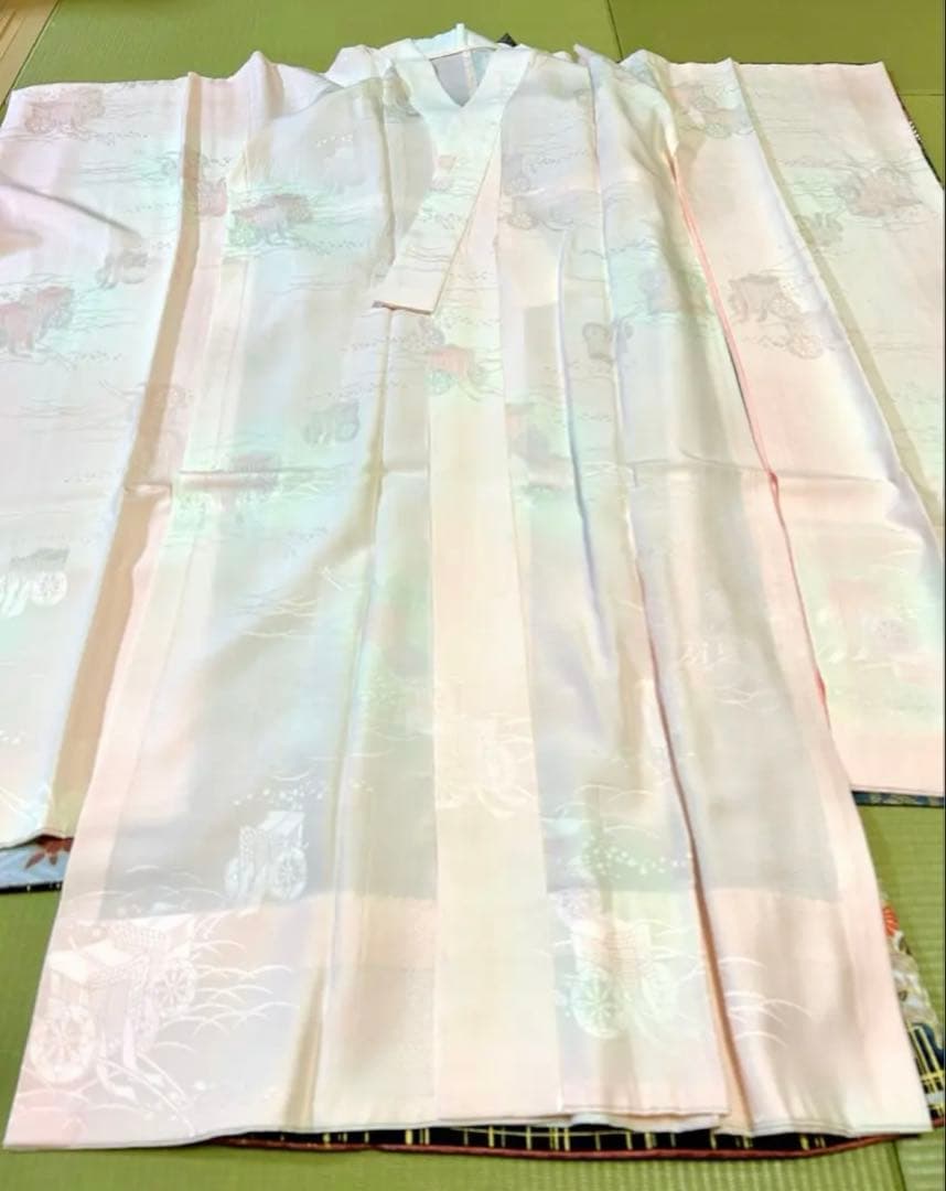 ＊振袖＊　長襦袢　２点セット　正絹　グレー系　古典柄　金彩　身丈167cm