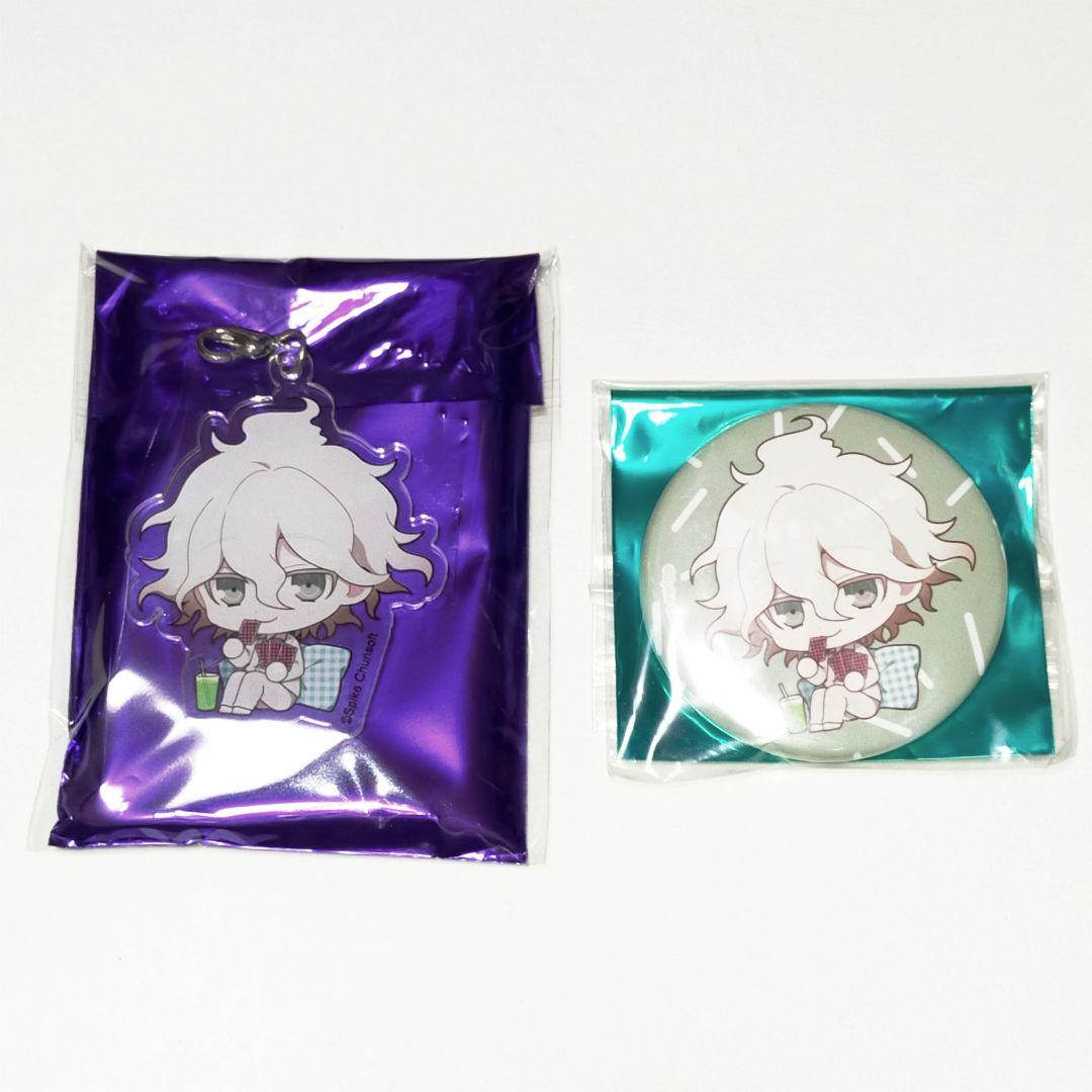 ダンガンロンパ ゆらゆら アクリル チャーム 缶バッジ コラボ カフェ 狛枝