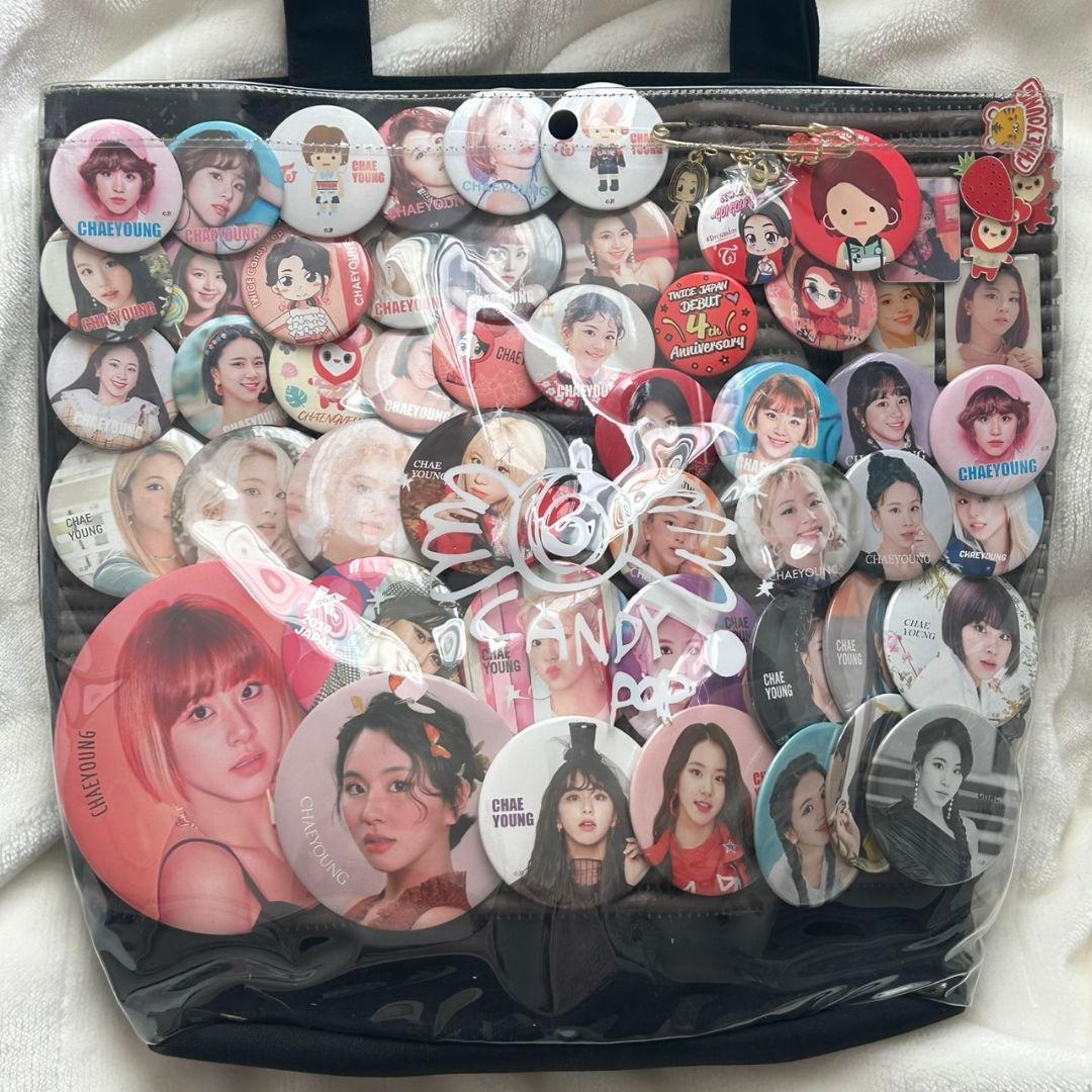 最終価格！TWICE チェヨン 缶バッチ CANDYPOPトートバッグ　痛バック