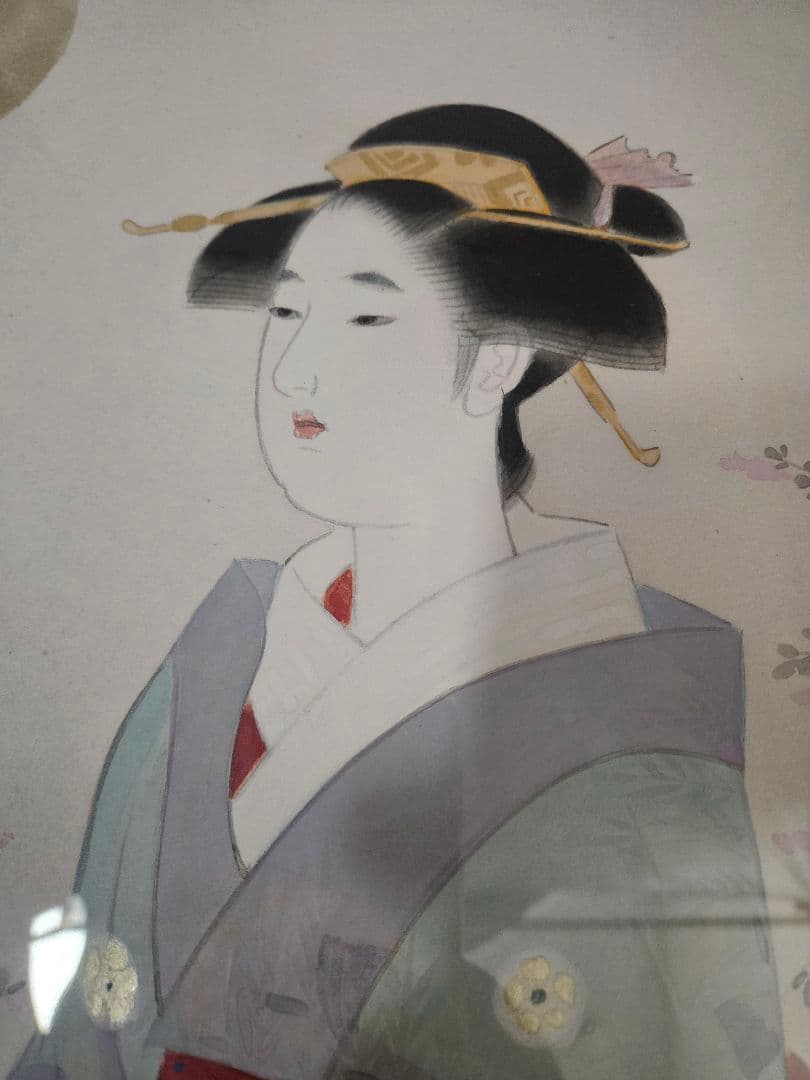 武藤嘉亭 ［涼庭］美人画 浮世絵 日本画 師伊東深水 山川秀峰 額装