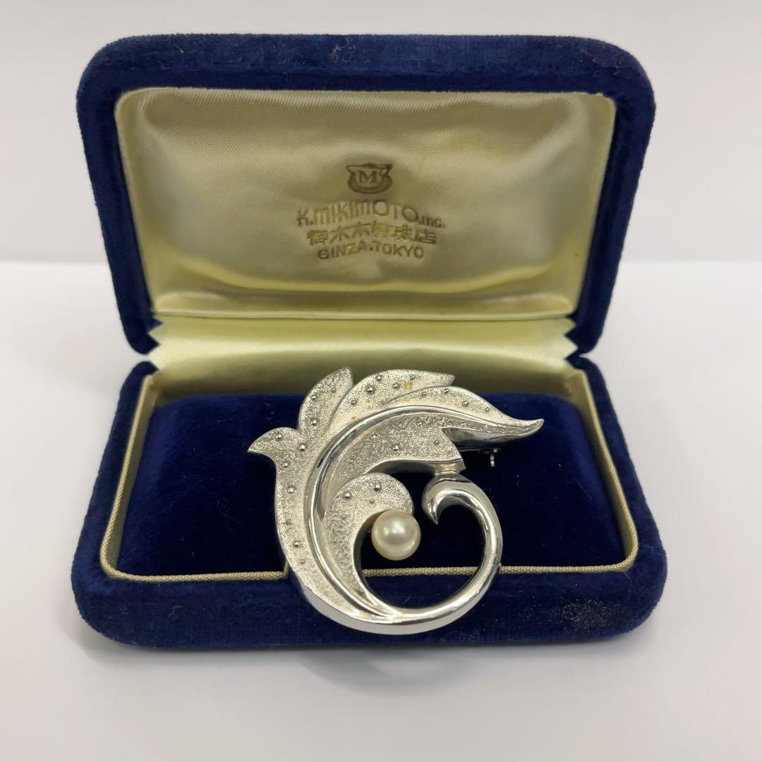MIKIMOTO ミキモト パール 真珠 ブローチ 箱付き