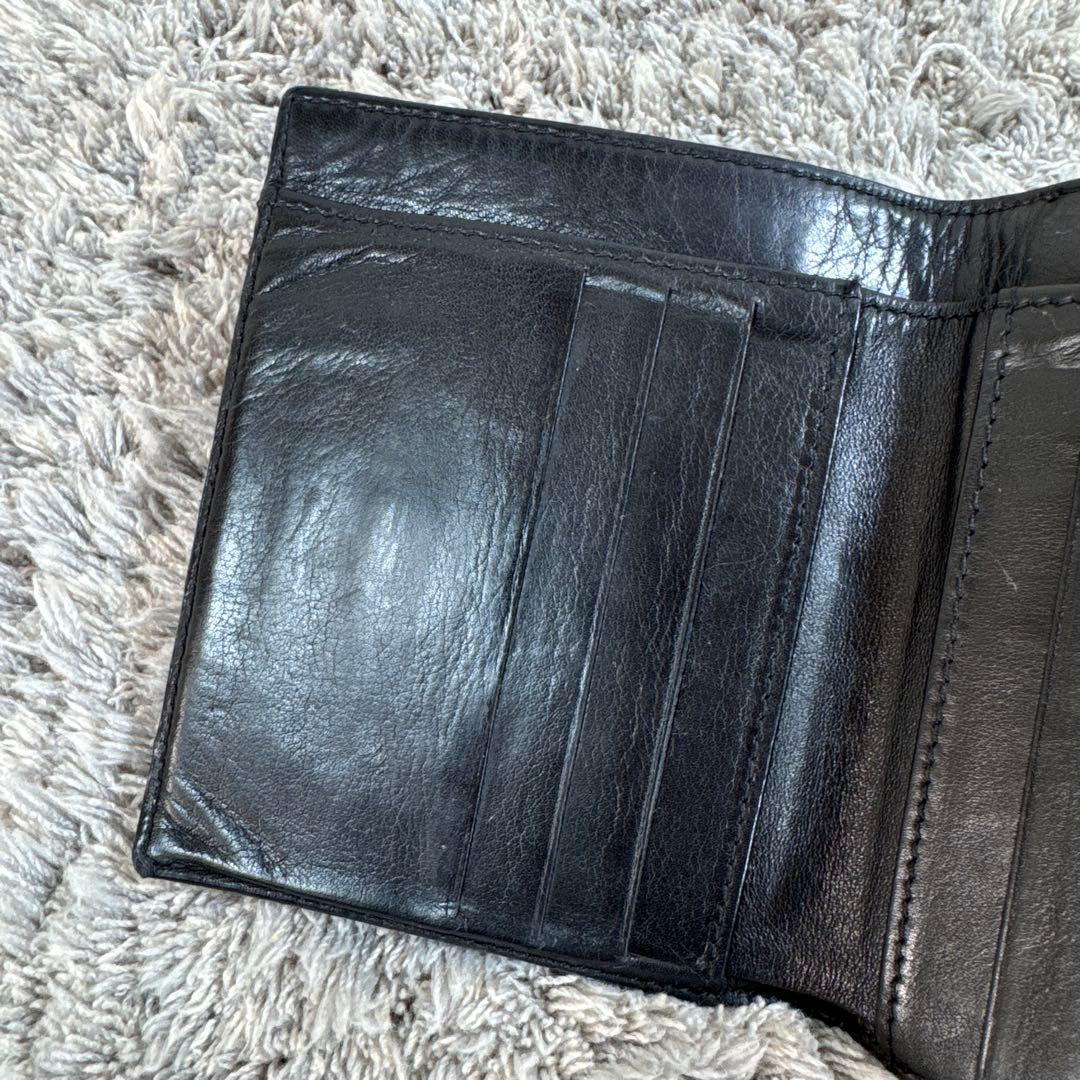 CHANEL シャネル 折り財布 Wホック ココマーク キャビアスキン