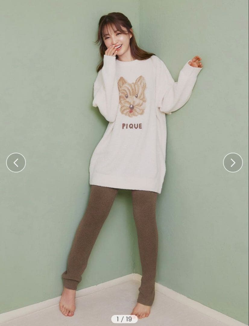 【新品タグ付き】メレンゲDOG ジャガードミニワンピース＆リブレギンスセット