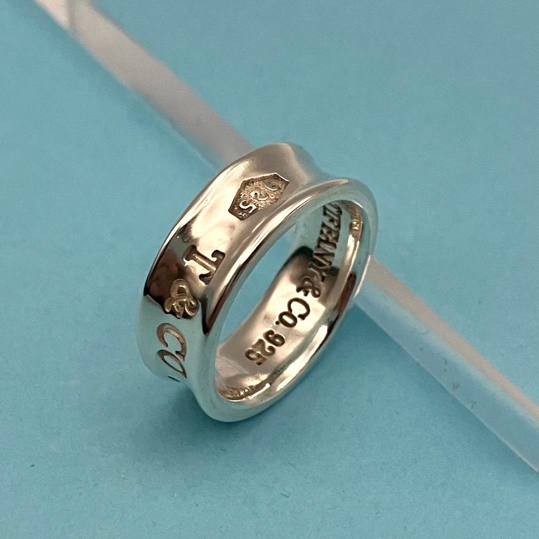 TIFFANY＆Co ナローリング 1837 約9.5号 SV925 少々歪み
