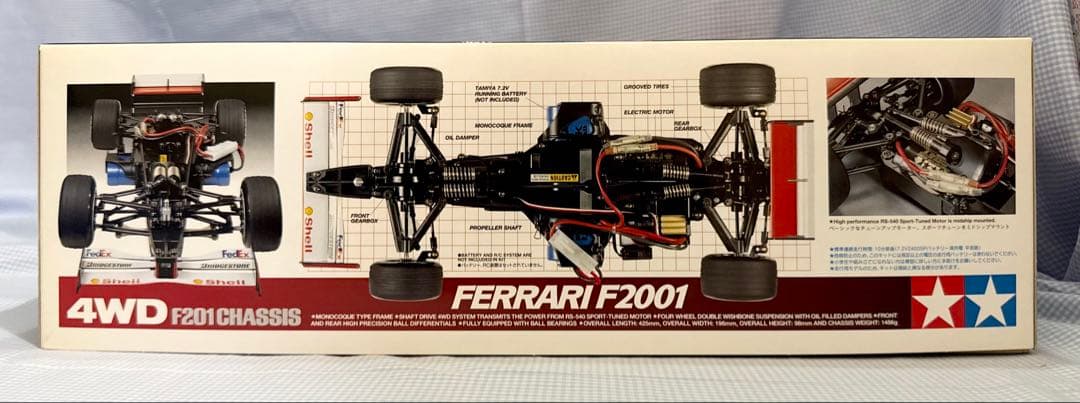 タミヤ◆フェラーリF2001 1/10スケール 4WD 1/10
