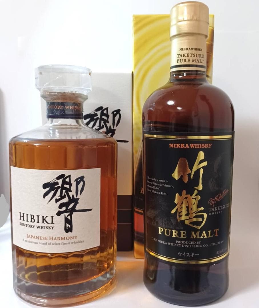 あ*こ様 【未開封品】ニッカ竹鶴700mlとサントリー響700ml 2本セット