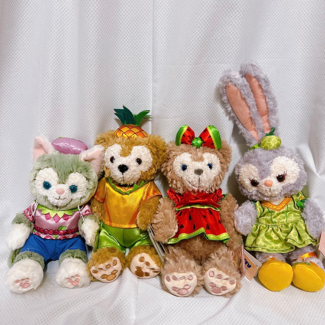 香港ディズニー　ぬいぐるみ　ダッフィー　シェリーメイ　ステラルー　フルーツ