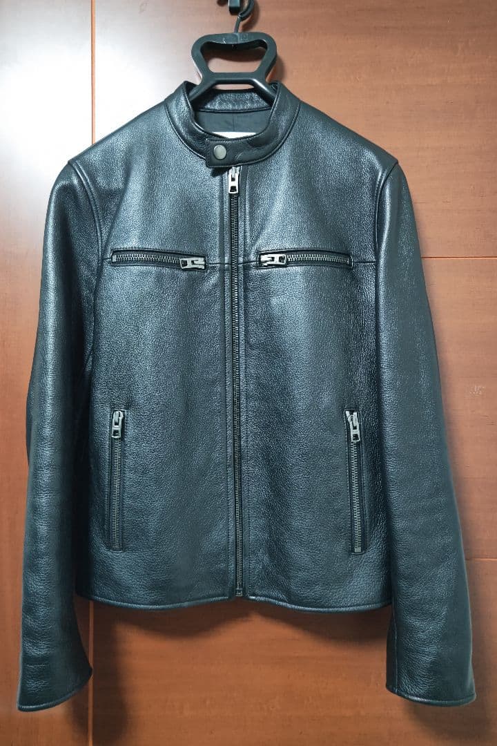 【高級美品】 お値下げ可 COACH ブラック シングルライダースジャケット M