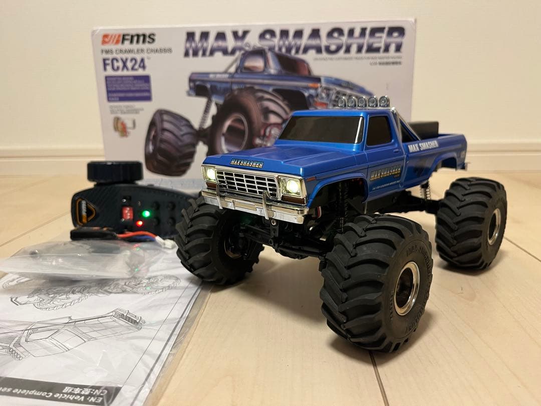 超美品 2速FMS 1/24スマッシャー fcx24 RTR 4WD フルセット