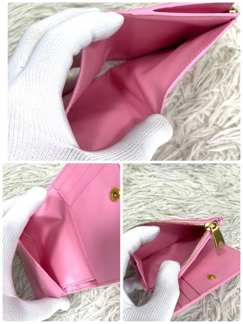 未使用級‼️BOTTEGA VENETA 二つ折り財布　イントレチャート　レザー