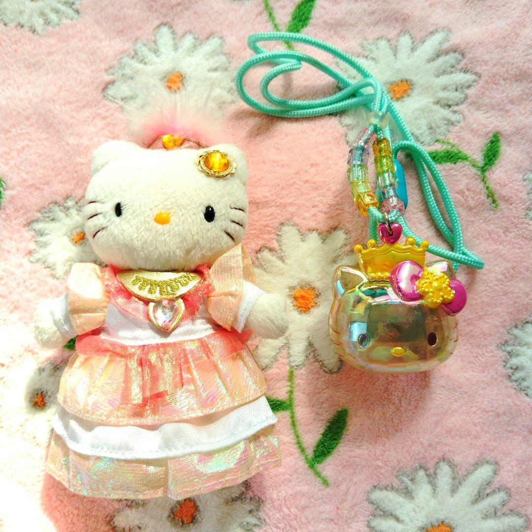 ハローキティ　ぬいぐるみマスコット　光るネックレス　サンリオピューロランド