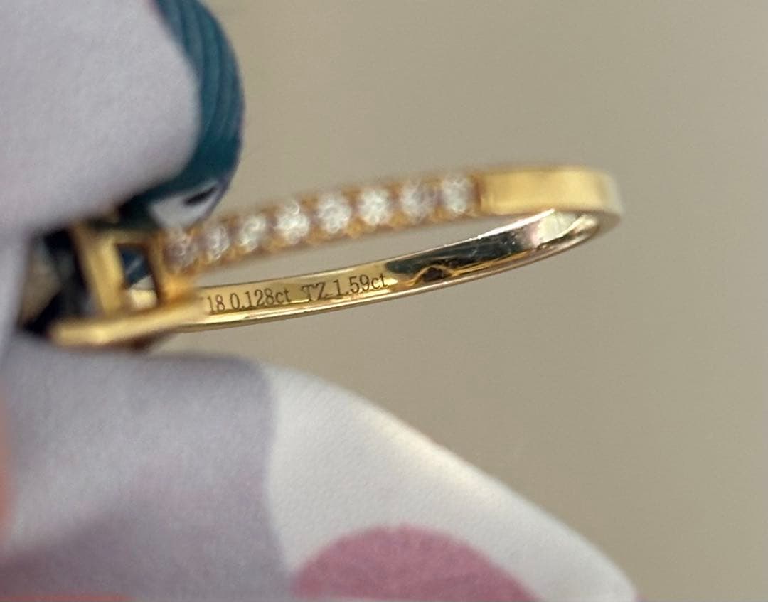 quarant’otto リング K18 ファンシーカラータンザナイト　ダイヤ