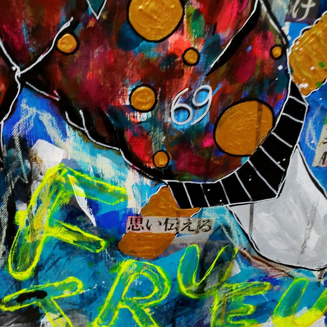 【一点物:F20号】道開きの神SARUTAHIKO-天狗【現代アート/絵画】