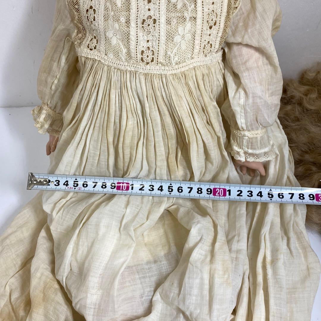 ドイツ製　アンティーク　ビスクドール　ブルースリープアイ　オープンマウス首裏に銘