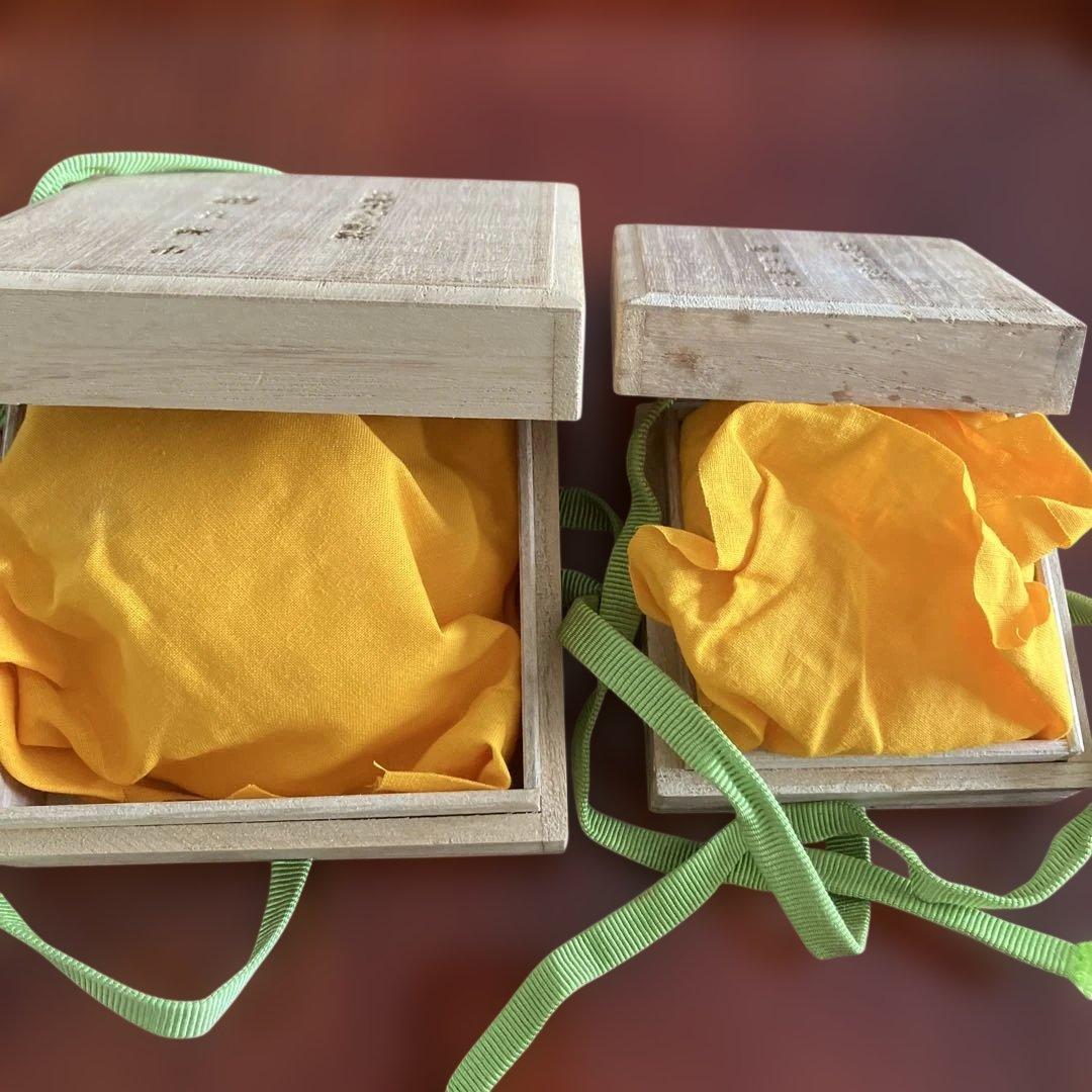 純銀製銀杯　刻印有り大小2枚　専用桐箱入り　97g