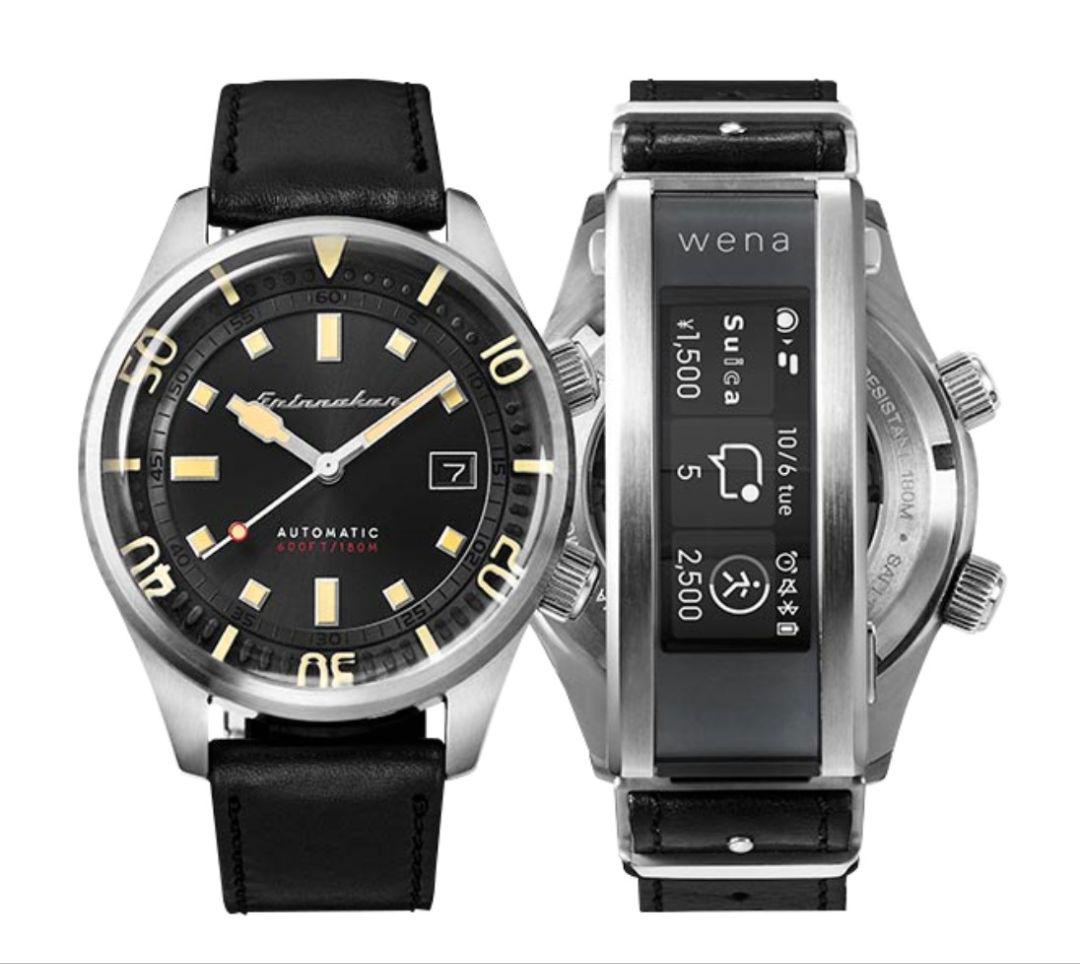 新品 SPINNAKER スピニカー wena 3 自動巻き時計 ブラック