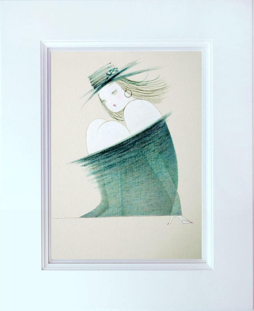油絵 絵 絵画 インテリア 額付(白) F6-080114 人物 女性像