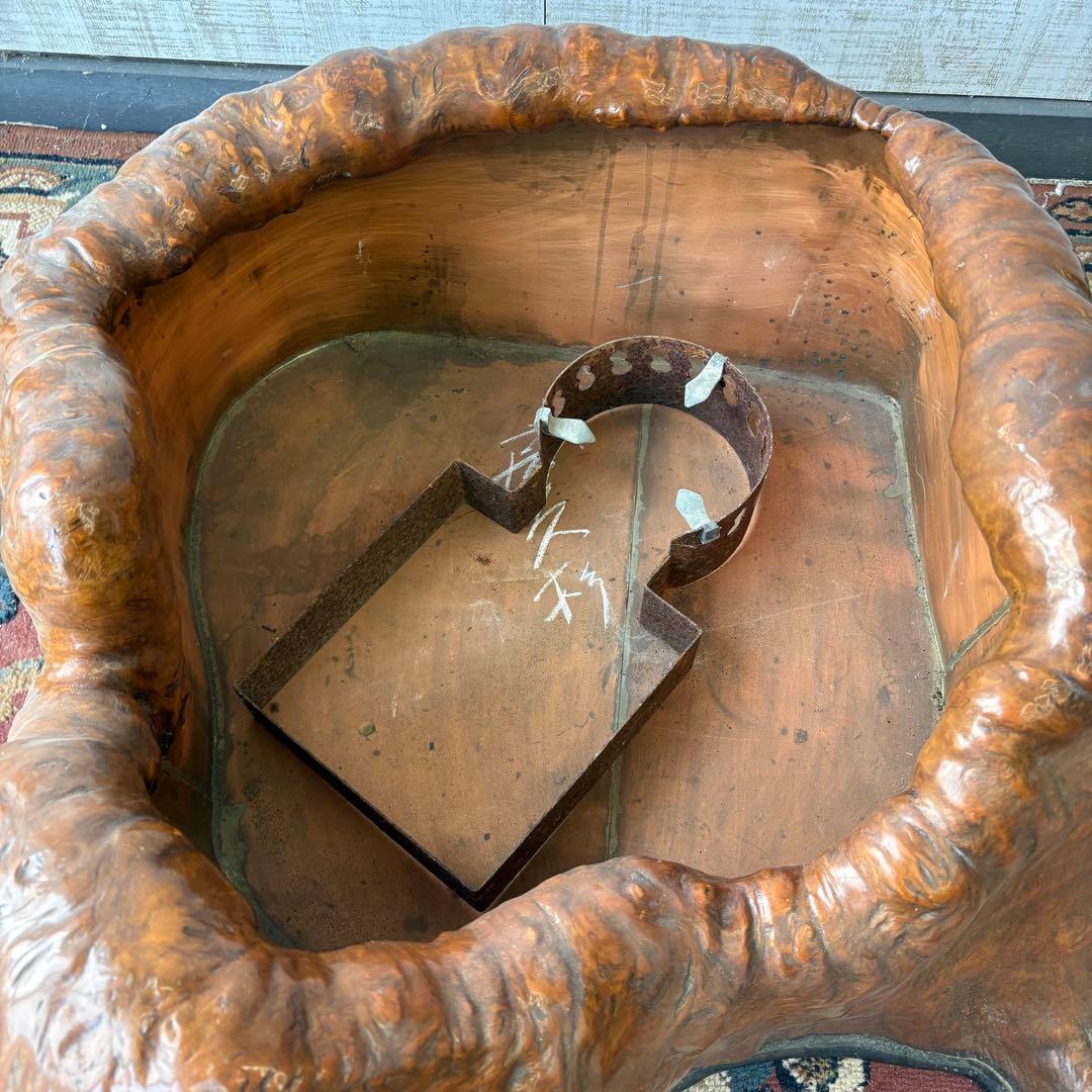 昭和レトロ 古家具 屋久杉 切り株火鉢 天然木製 大型火鉢 囲炉裏 古民家古道具
