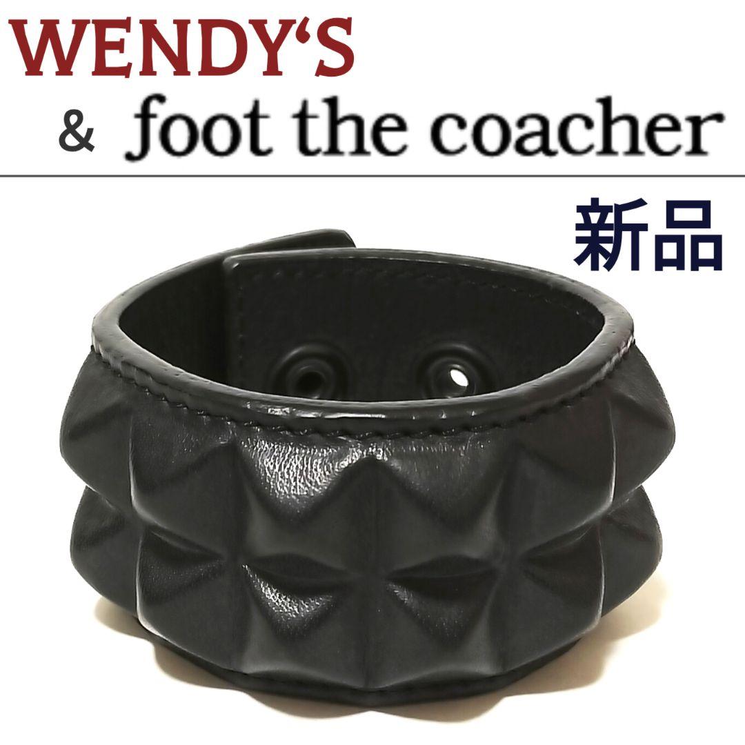新品◆WENDY'S & フットザコーチャー イギリス製 スタッズリストバンド