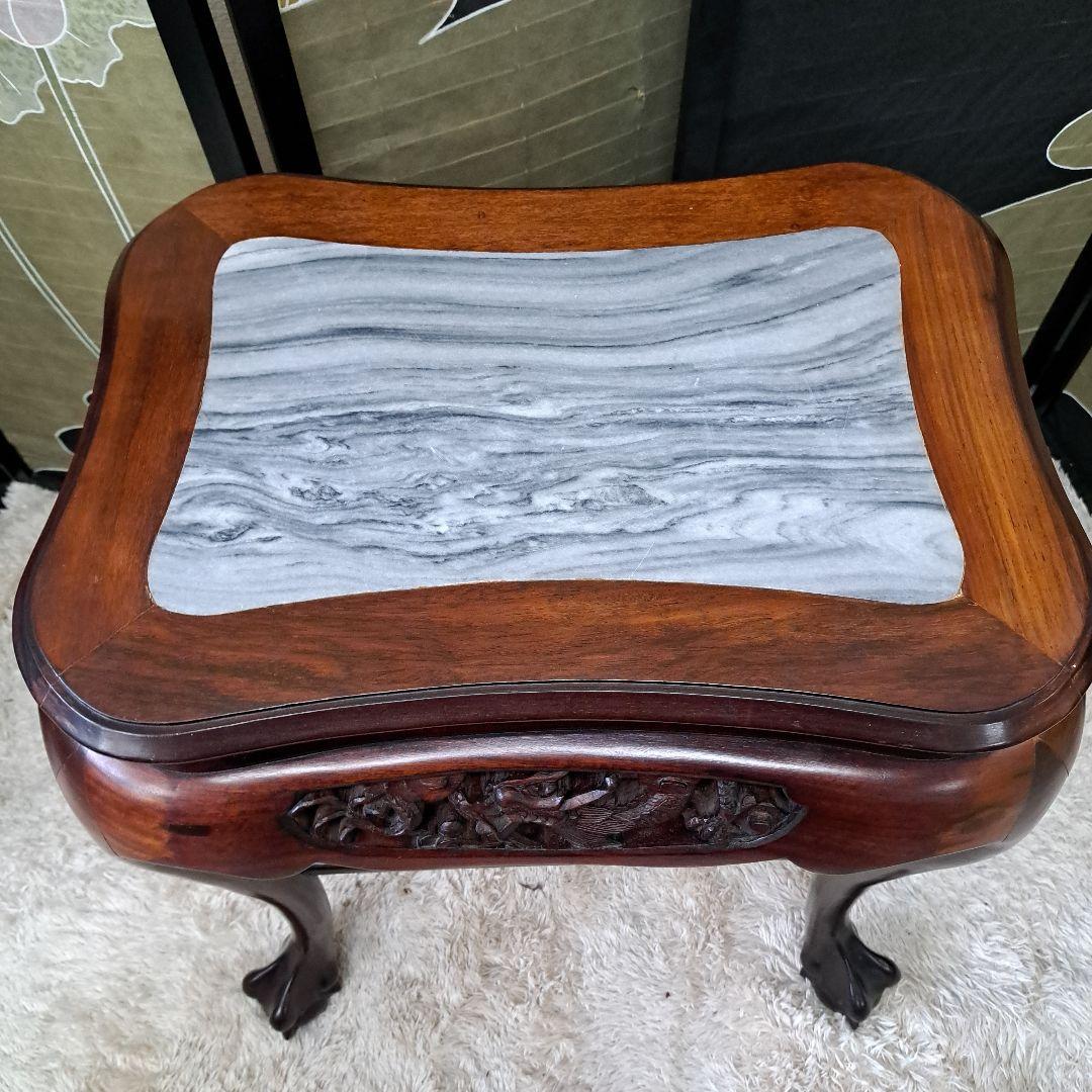 ♡石天板　龍の爪　サイドテーブル　花台　♡