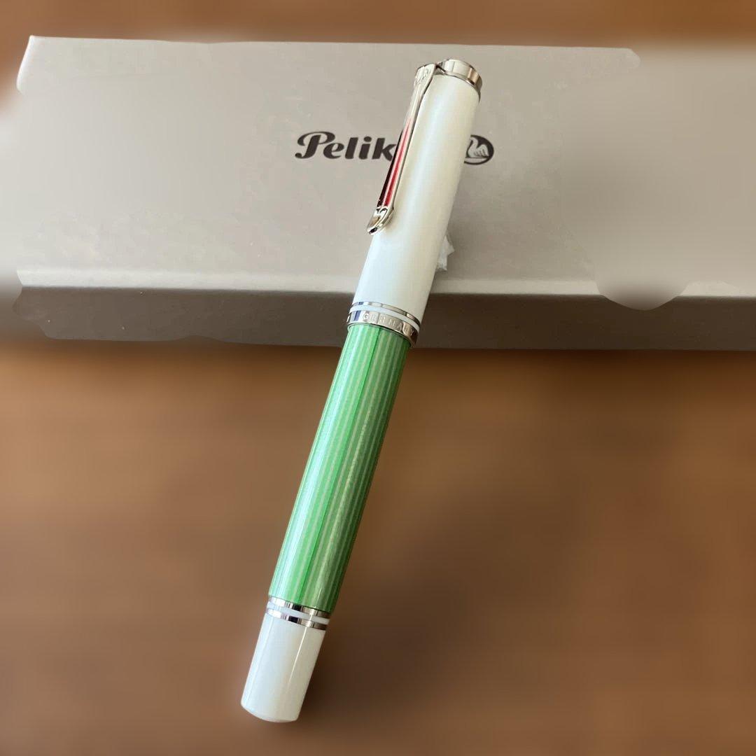 【未使用品】Pelikan 万年筆 M605「グリーンホワイト 」