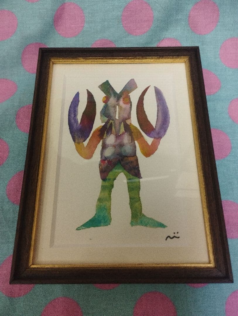 バルタン星人 ナガモトマイ ウルトラマン 絵画 水彩 アクリル イラスト 額装