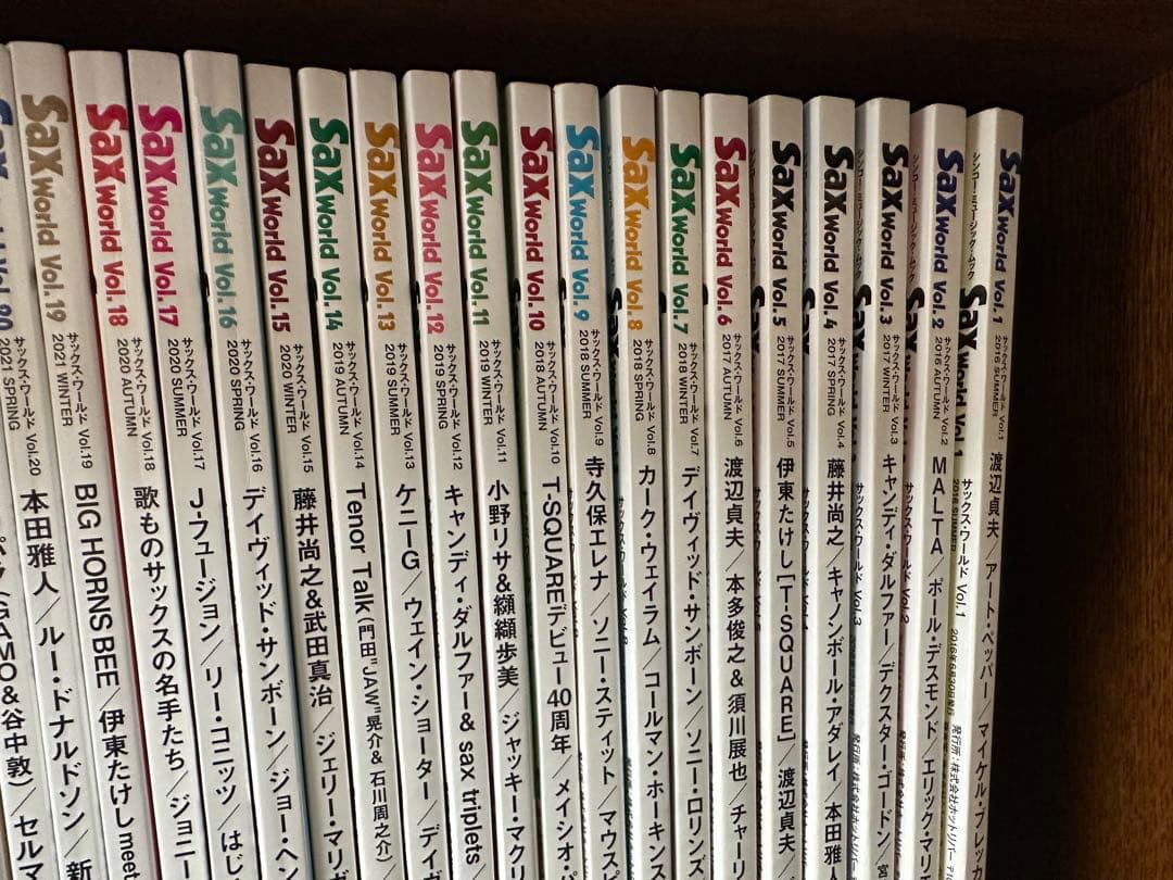 Sax World 雑誌 創刊号よりvol.33 まで