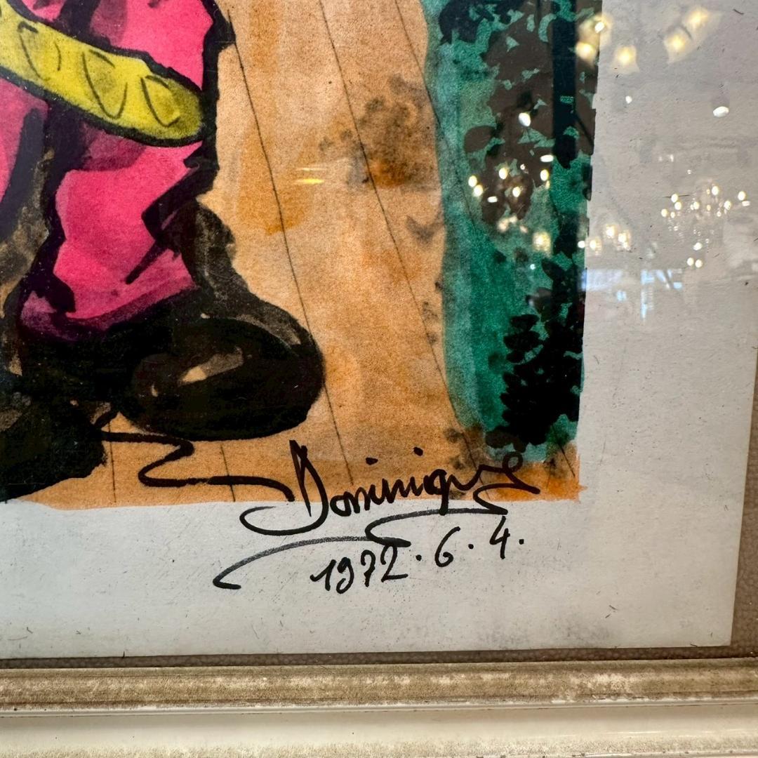 iΦ 真作 フランス ヴィンテージ ビックアイアート 少女 1972年 ドミニク