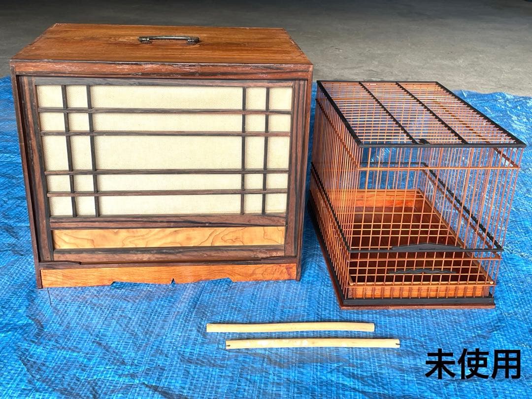 #6 鳥かご　寝箱　手作り　昭和　レトロ　セット　未使用