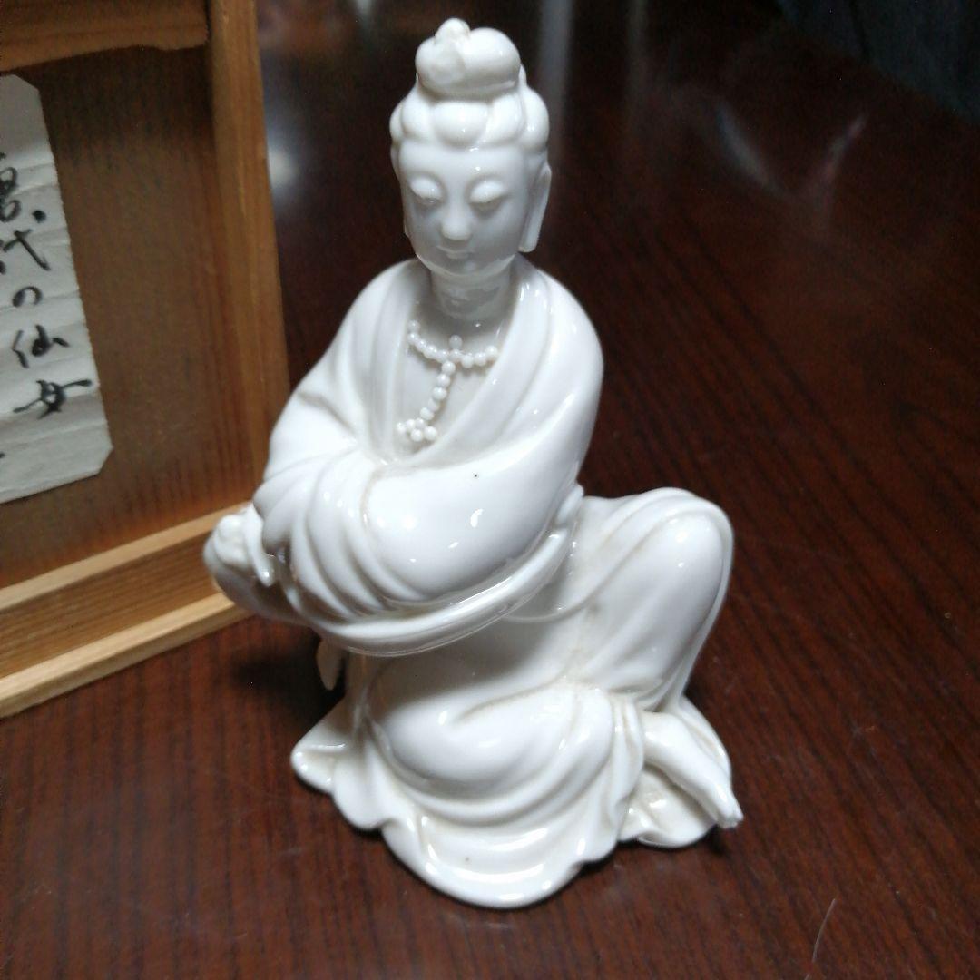 南京白磁　西王母像　13.5cm　清代後期