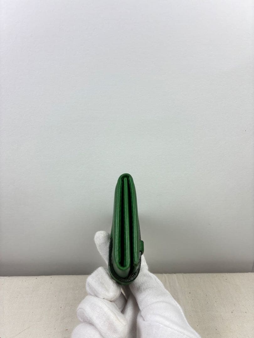 小物 Old coach green Three-sided photo case